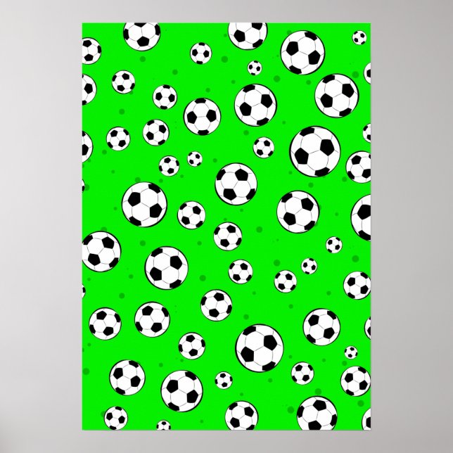 Football / Soccer Ball Seamless Pattern  Poster (Front)