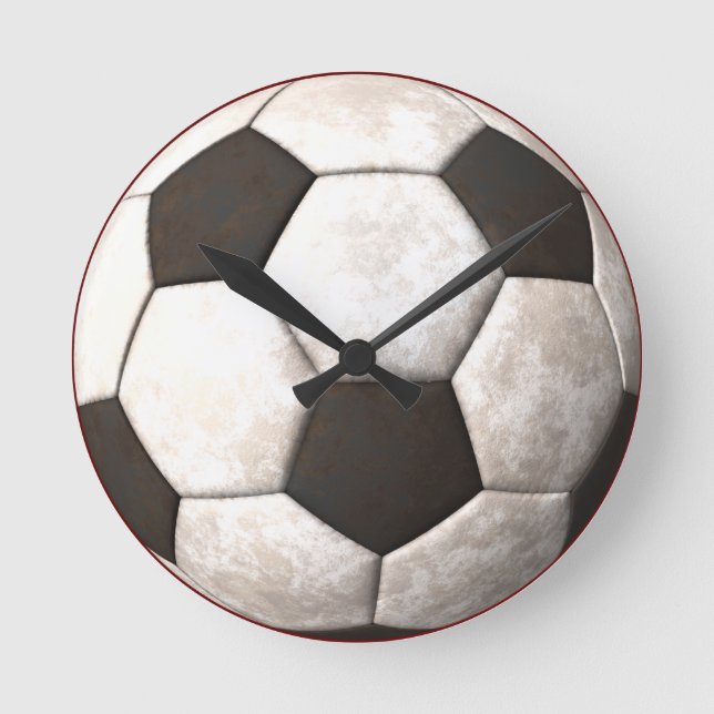 Football Soccer Ball Sportslover Clock (Front)