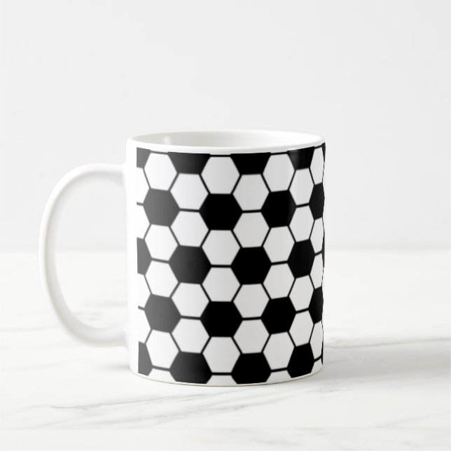 Football / Soccer Ball Texture Pattern  Coffee Mug (Left)