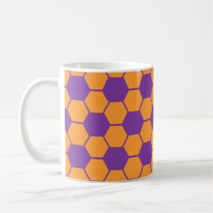 Football / Soccer Ball Texture - Purple & Orange  Coffee Mug