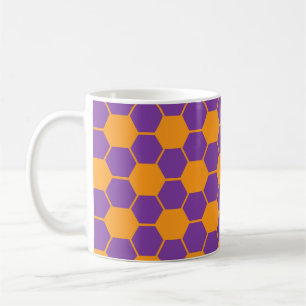 Football / Soccer Ball Texture - Purple & Orange Coffee Mug