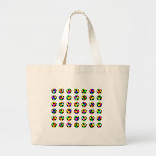 football - soccer balls pattern large tote bag