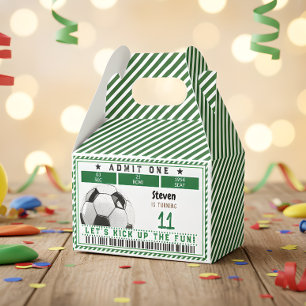 Football soccer game kids birthday favour box