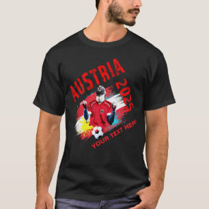 Football Soccer Goal Celebration Austria Flag 2025 T-Shirt