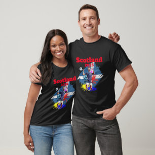 Football Soccer Goal Celebration Scotland Flag T-Shirt