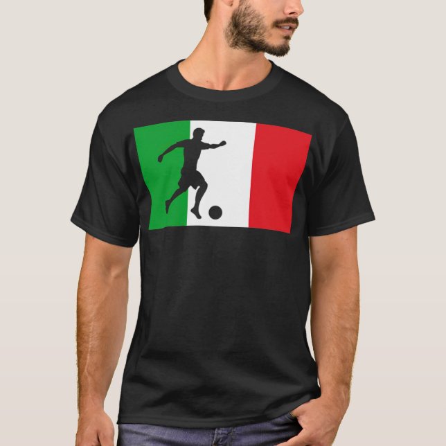 Football Soccer Italy Fan Flag soccer lover footba T-Shirt (Front)
