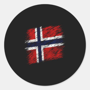 Football soccer norway flag 2026 lovers classic round sticker