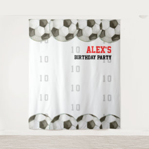 Football Soccer Player Birthday Party Backdrop Tapestry
