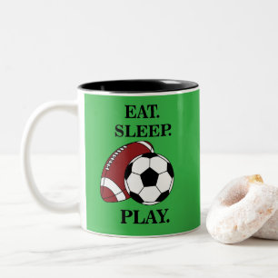 Football Soccer Player Coach  Two-Tone Coffee Mug