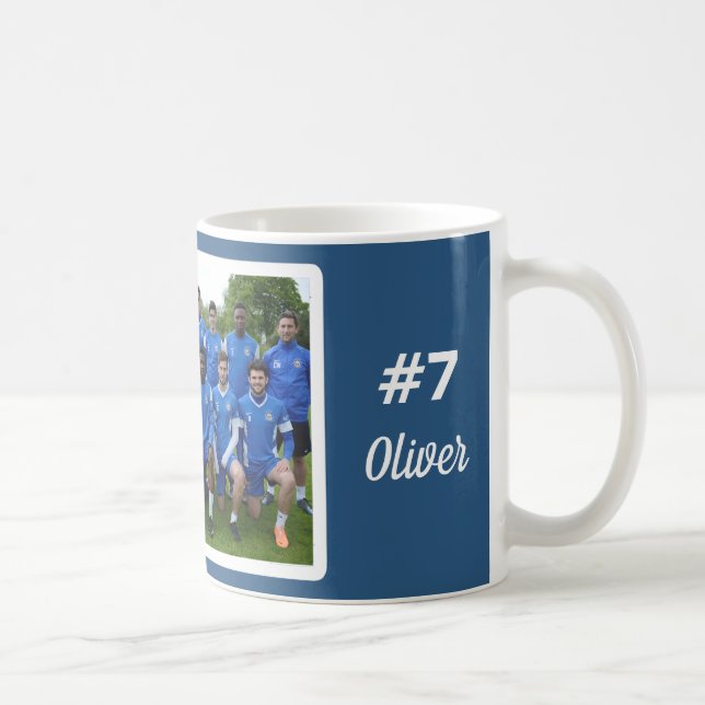 Football Soccer Player's Gift Personalised Photo Coffee Mug (Right)