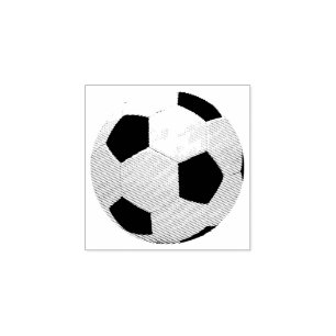 Football Soccer Rubber Stamp