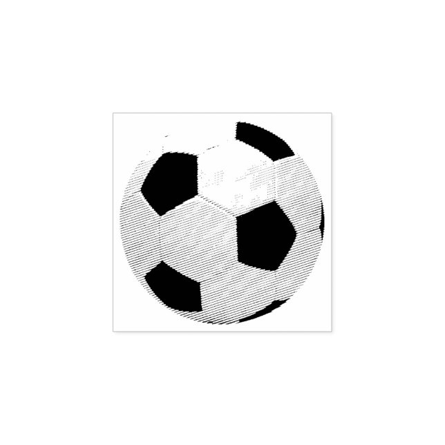 Football Soccer Rubber Stamp (Imprint)