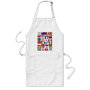 FOOTBALL SOCCER TEAM FLAGS 2018 LONG APRON