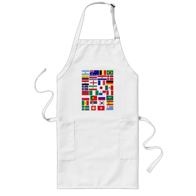 FOOTBALL SOCCER TEAM FLAGS 2018 LONG APRON (Front)