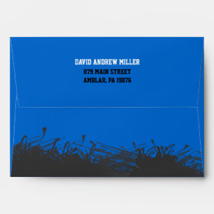 Football Splatter Bar Mitzvah Invitation Envelope