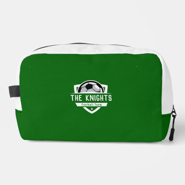 Football Sport Emerald Green Dopp Kit (Front)