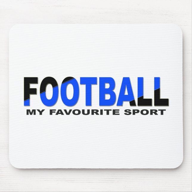 FOOTBALL SPORT Minimal Black Funny Mouse Pad (Front)