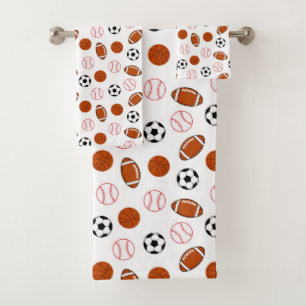 Football Sport Pattern Bath Towel Set