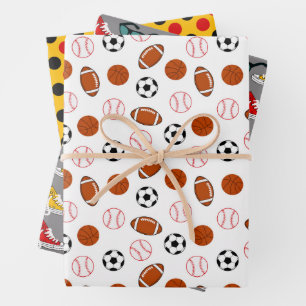 Football Sport Pattern  Wrapping Paper Sheet