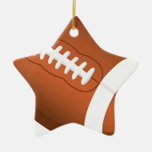 Football Sports Ball Team Game Playing Stars Coach Ceramic Tree Decoration