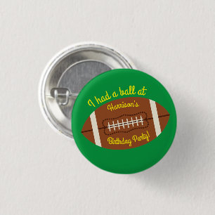 Football Sports Birthday Party 3 Cm Round Badge