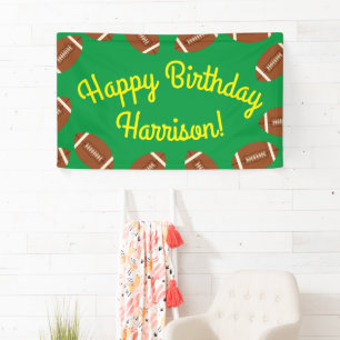 Football Sports Birthday Party Banner