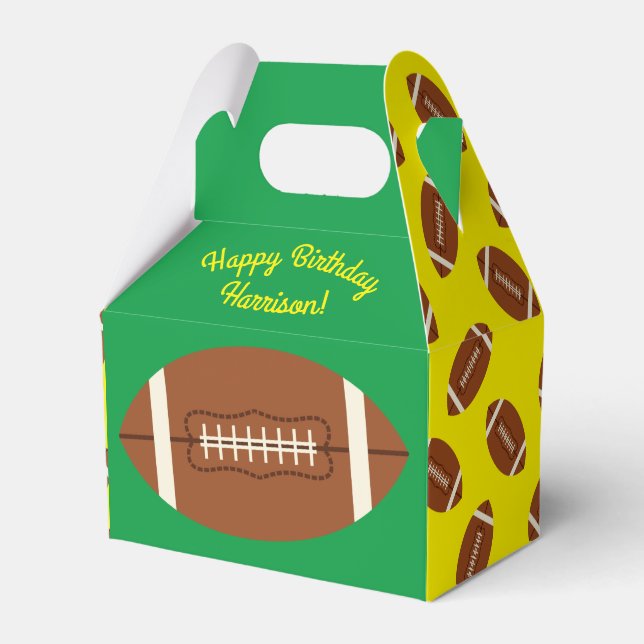 Football Sports Birthday Party Favour Box (Front Side)