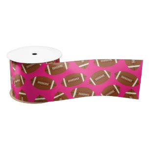 Football Sports Birthday Party Pink Satin Ribbon