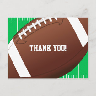 Football Sports Birthday Thank You Postcard