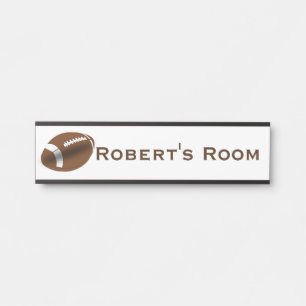 Football Sports Child's Room Door Sign Name