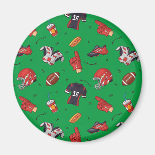 Football Sports Equipment, Food and Drink Magnet