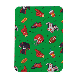 Football Sports Equipment, Food and Drink Magnet
