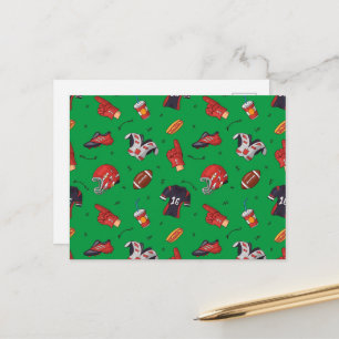 Football Sports Equipment, Food and Drink Postcard