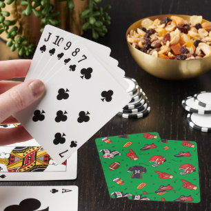 Football Sports Equipment with Food Pattern Playing Cards