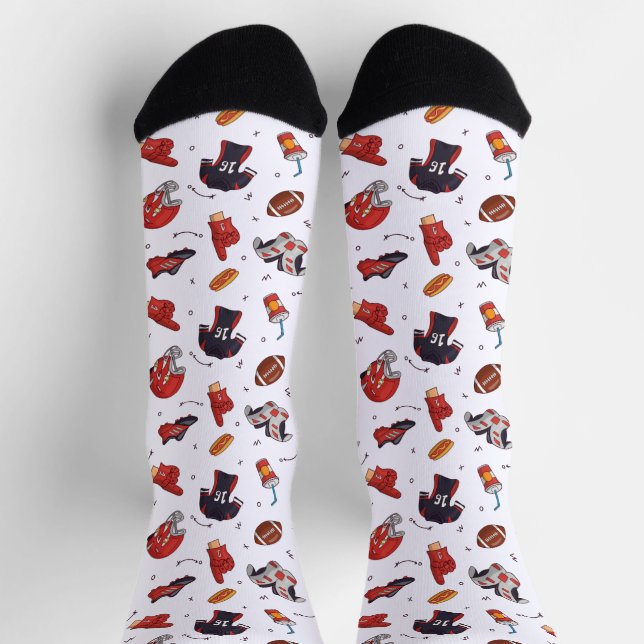 Football Sports Equipment with Food Pattern Socks (Top)