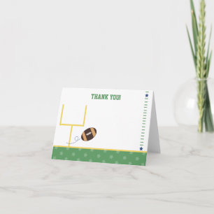 Football Sports Folded Thank you note card