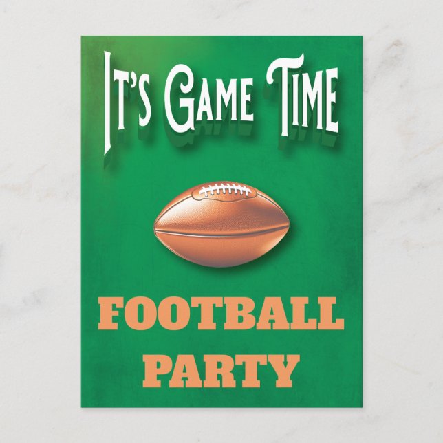 Football Sports Game Party Invitation Postcard (Front)
