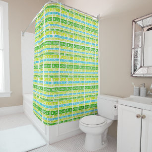Football Sports Green Fabric Shower Curtai Curtain