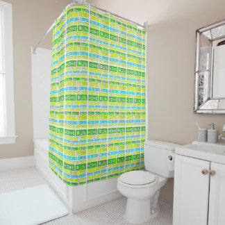 Football Sports Green Fabric Shower Curtai Shower Curtain