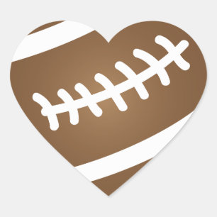 Football Sports Heart Heart Sticker