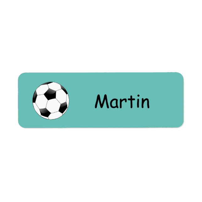 Football sports name kids Label Return Address Label (Front)