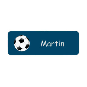 Football sports name kids Label Return Address Label