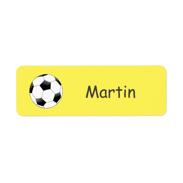 Football sports name kids Label Return Address Label (Front)