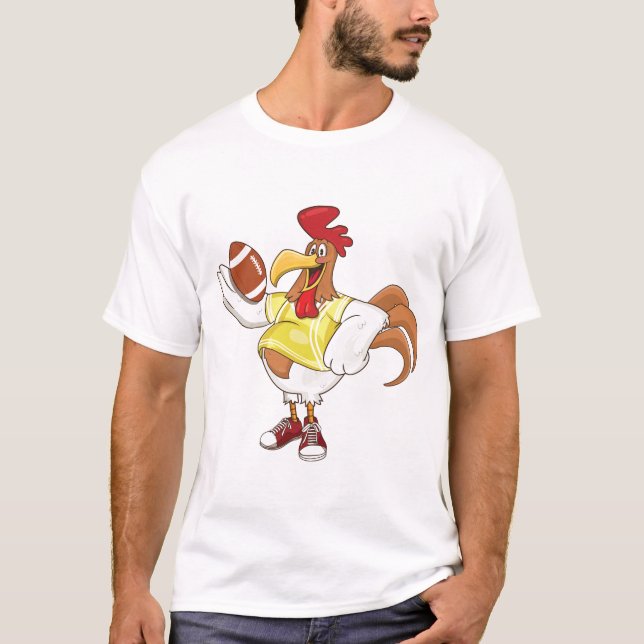 Football Sports Rooster T-Shirt (Front)