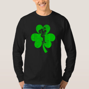 Football Sports St Patrick S Day Retro Shamrock Ir T-Shirt