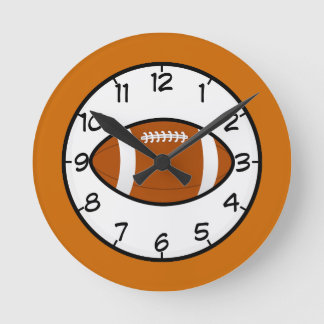 Football Sports Team Coach Teacher Destiny Round Clock