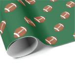 Football Sports Theme | Any Background Colour Wrapping Paper<br><div class="desc">This football sports themed wrapping paper features a repeating pattern of brown and white footballs. Click "Customise It"  to select a different background colour.</div>