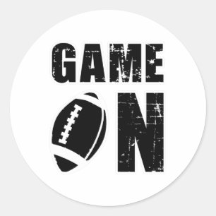Football Sports USA Team Game American Funny Gift Classic Round Sticker