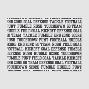 Football sports word art party tissue paper