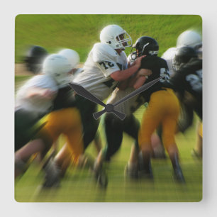 Football - Square Wall Clock - HAMbyWhiteGlove